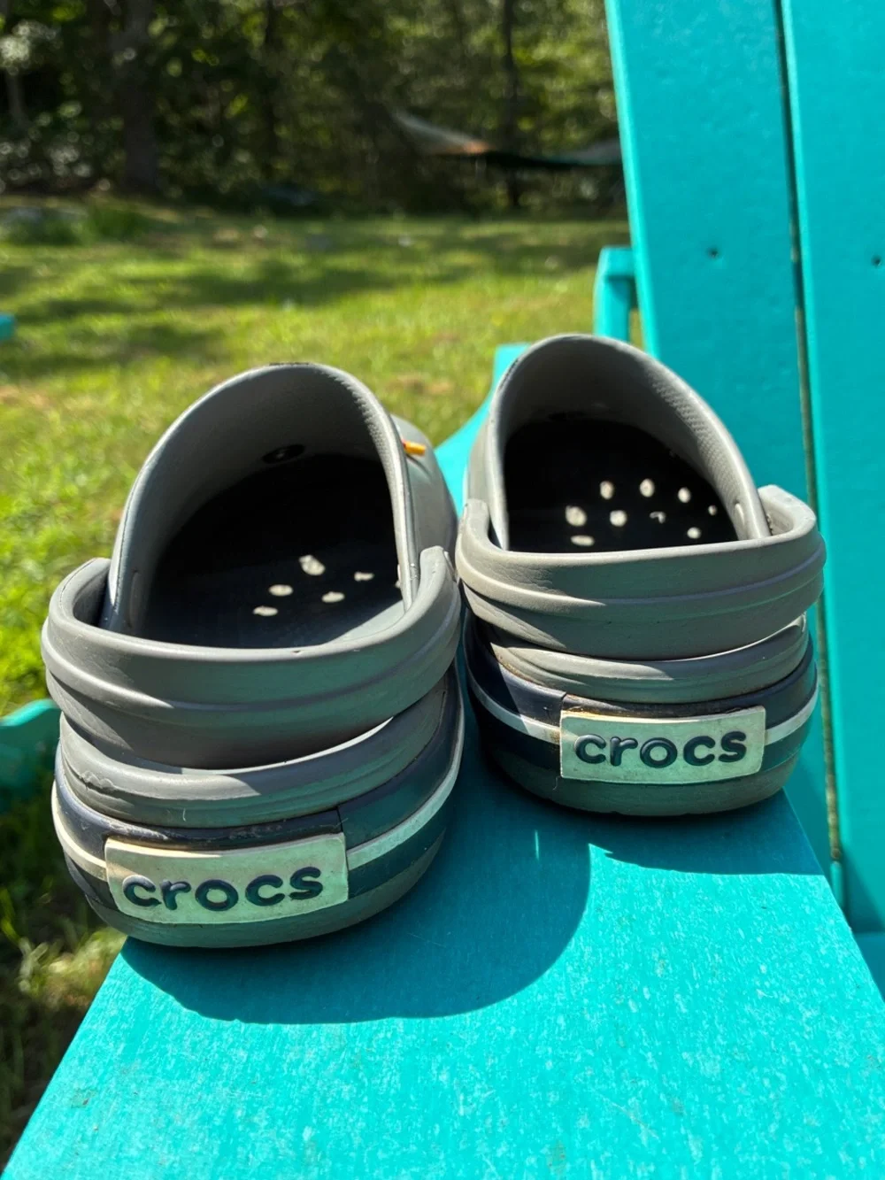 CROCS Kids Gray Slip-On Clogs with Fun Animal Charms